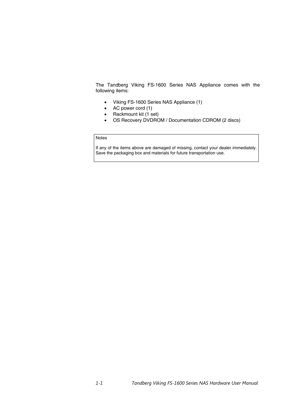 Overview | Tandberg Data FS-1610 User Manual | Page 5 / 53