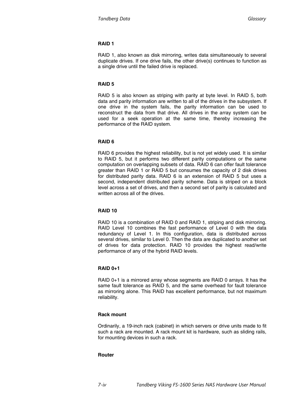 Tandberg Data FS-1610 User Manual | Page 50 / 53