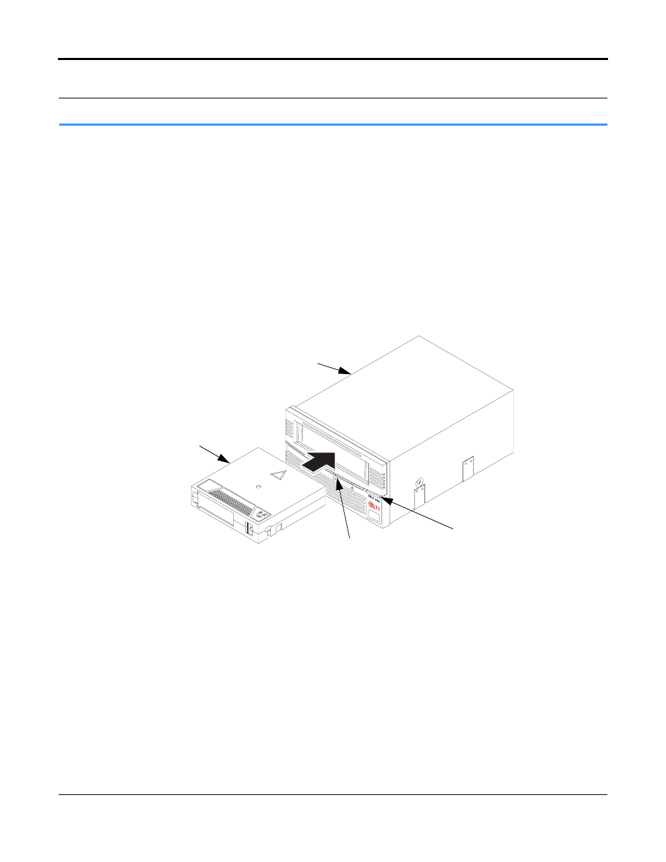 B.4 loading a data cartridge, Loading a data cartridge | Tandberg Data SDLT 600 User Manual | Page 110 / 126