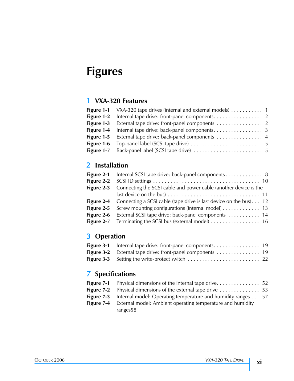 Figures | Tandberg Data VXA-320 (VXA-3) User Manual | Page 11 / 90