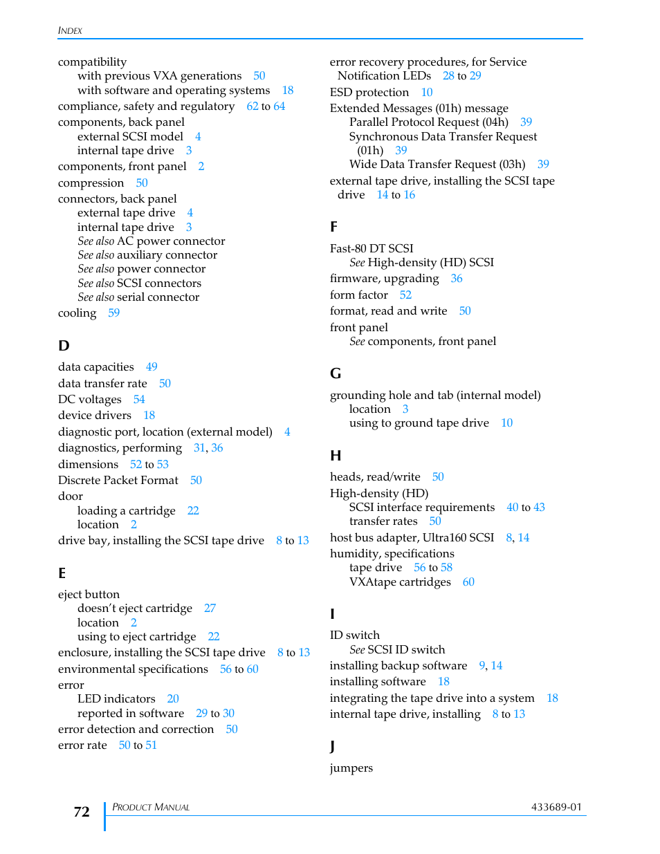 Tandberg Data VXA-320 (VXA-3) User Manual | Page 86 / 90
