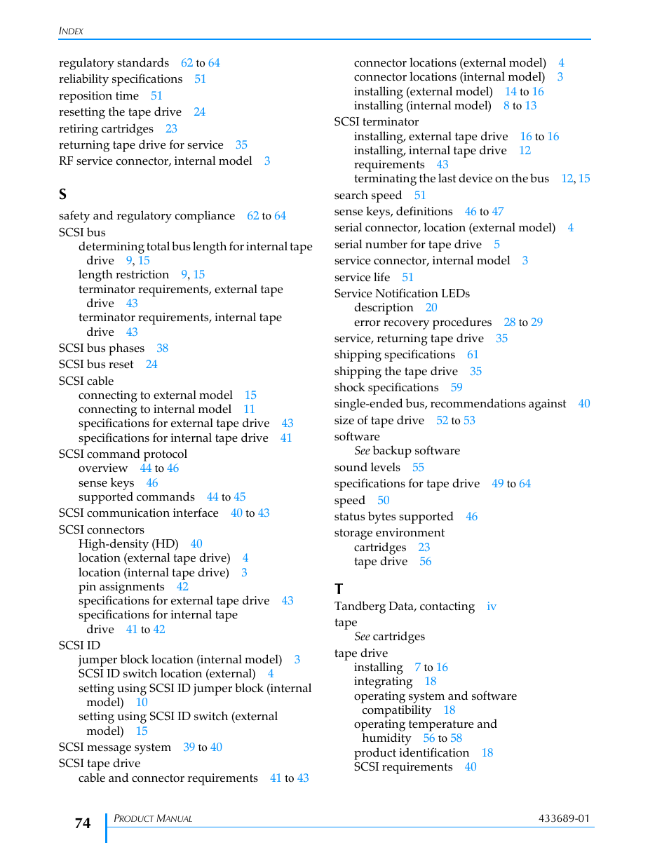 Tandberg Data VXA-320 (VXA-3) User Manual | Page 88 / 90