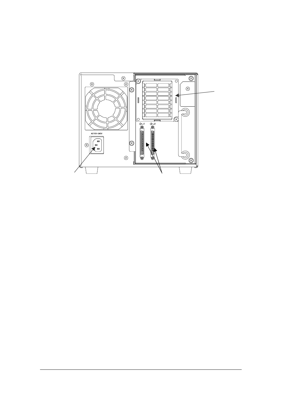 2 rear panel of the tandberg lto2 autoloader | Tandberg Data Autoloader Tandberg LTO2 User Manual | Page 20 / 85