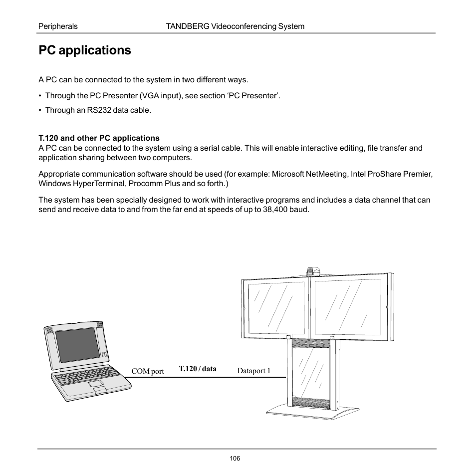 Pc applications | Tandberg Data 7000 User Manual | Page 106 / 118