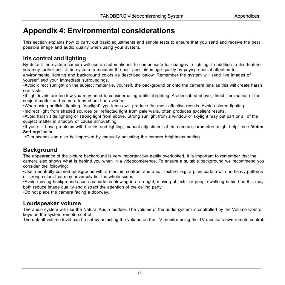 Appendix 4: environmental considerations | Tandberg Data 7000 User Manual | Page 111 / 118