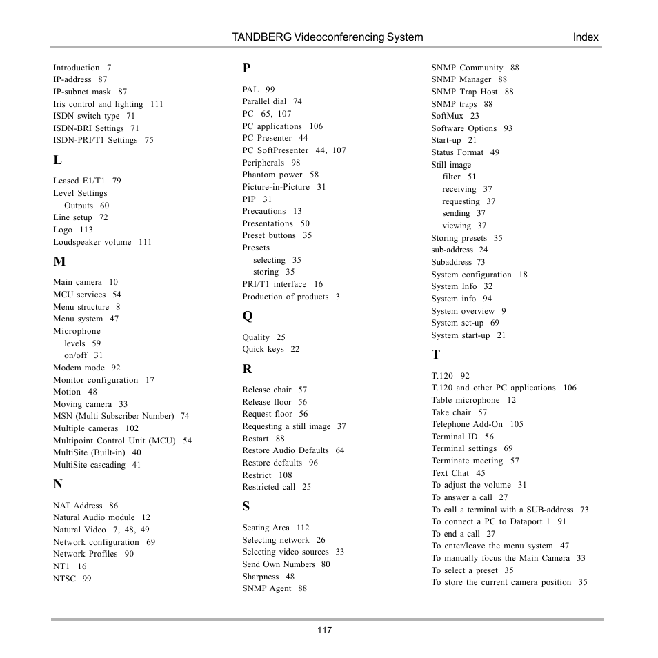 Tandberg Data 7000 User Manual | Page 117 / 118