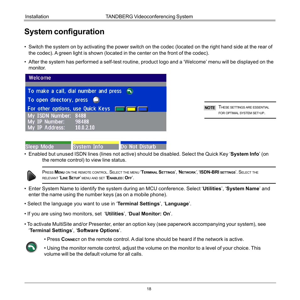 System configuration | Tandberg Data 7000 User Manual | Page 18 / 118