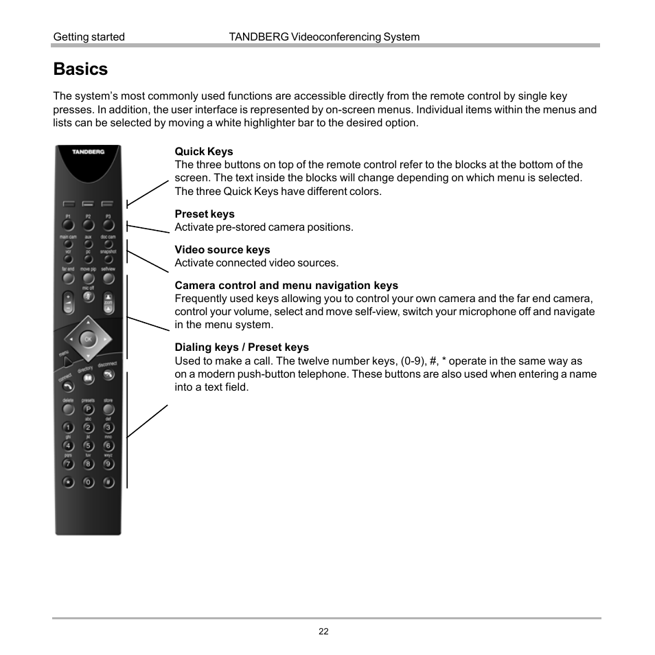 Basics | Tandberg Data 7000 User Manual | Page 22 / 118