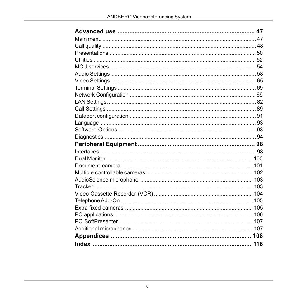 Tandberg Data 7000 User Manual | Page 6 / 118