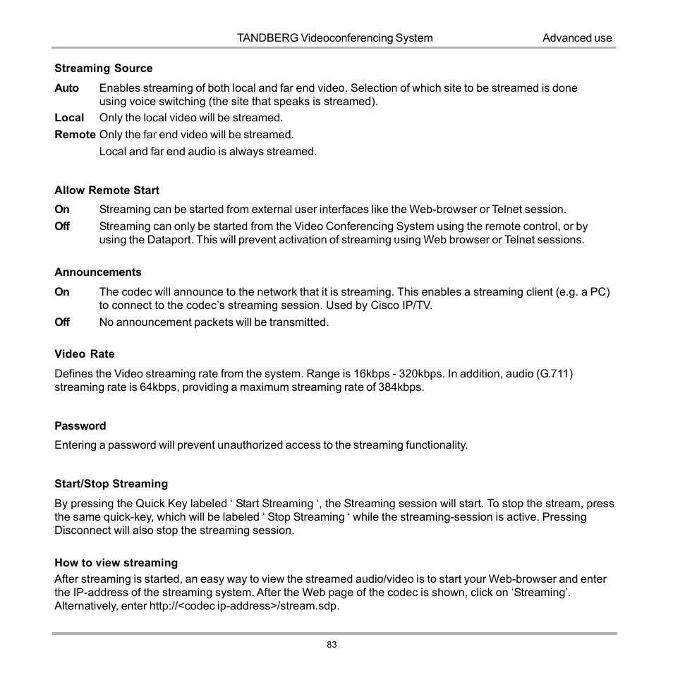 Tandberg Data 7000 User Manual | Page 83 / 118