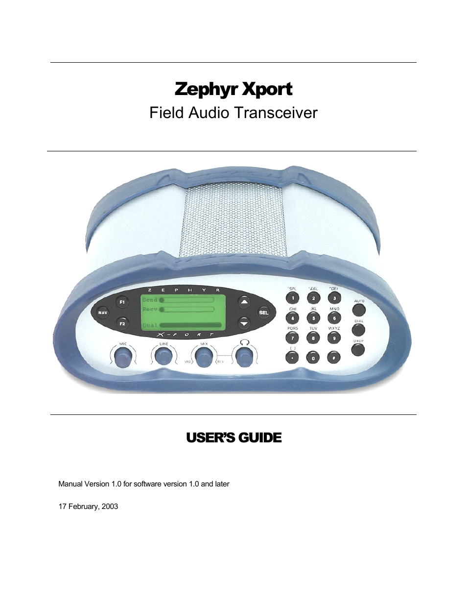 Telos Zephyr Xport User Manual | 57 pages