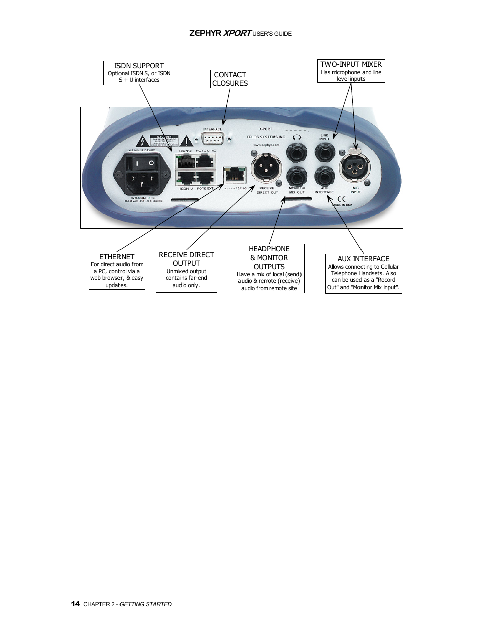 Xport | Telos Zephyr Xport User Manual | Page 24 / 57