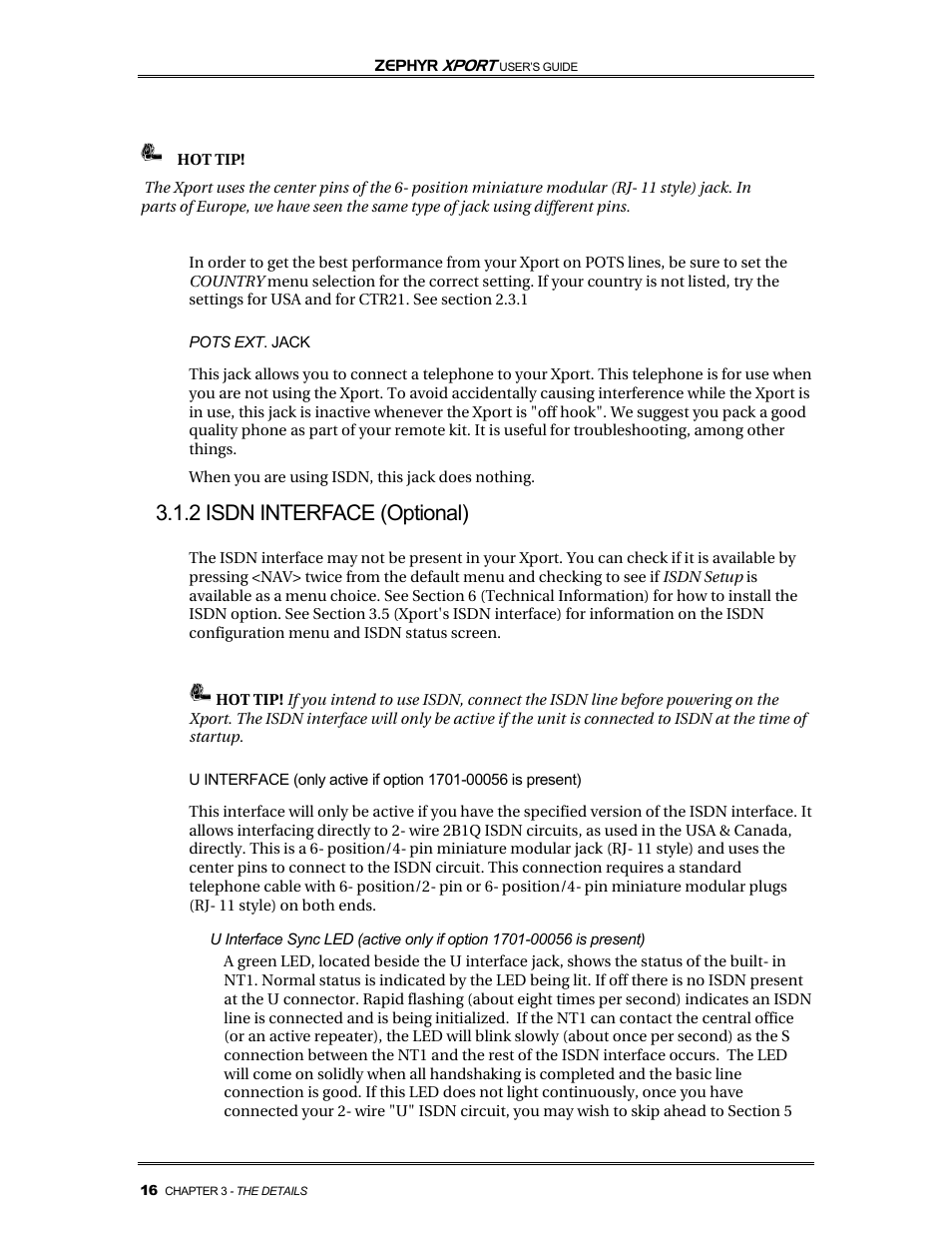 2 isdn interface (optional) | Telos Zephyr Xport User Manual | Page 26 / 57