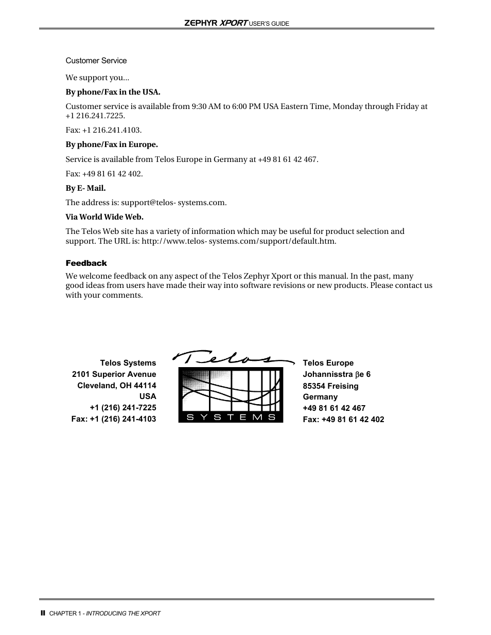 Telos Zephyr Xport User Manual | Page 4 / 57