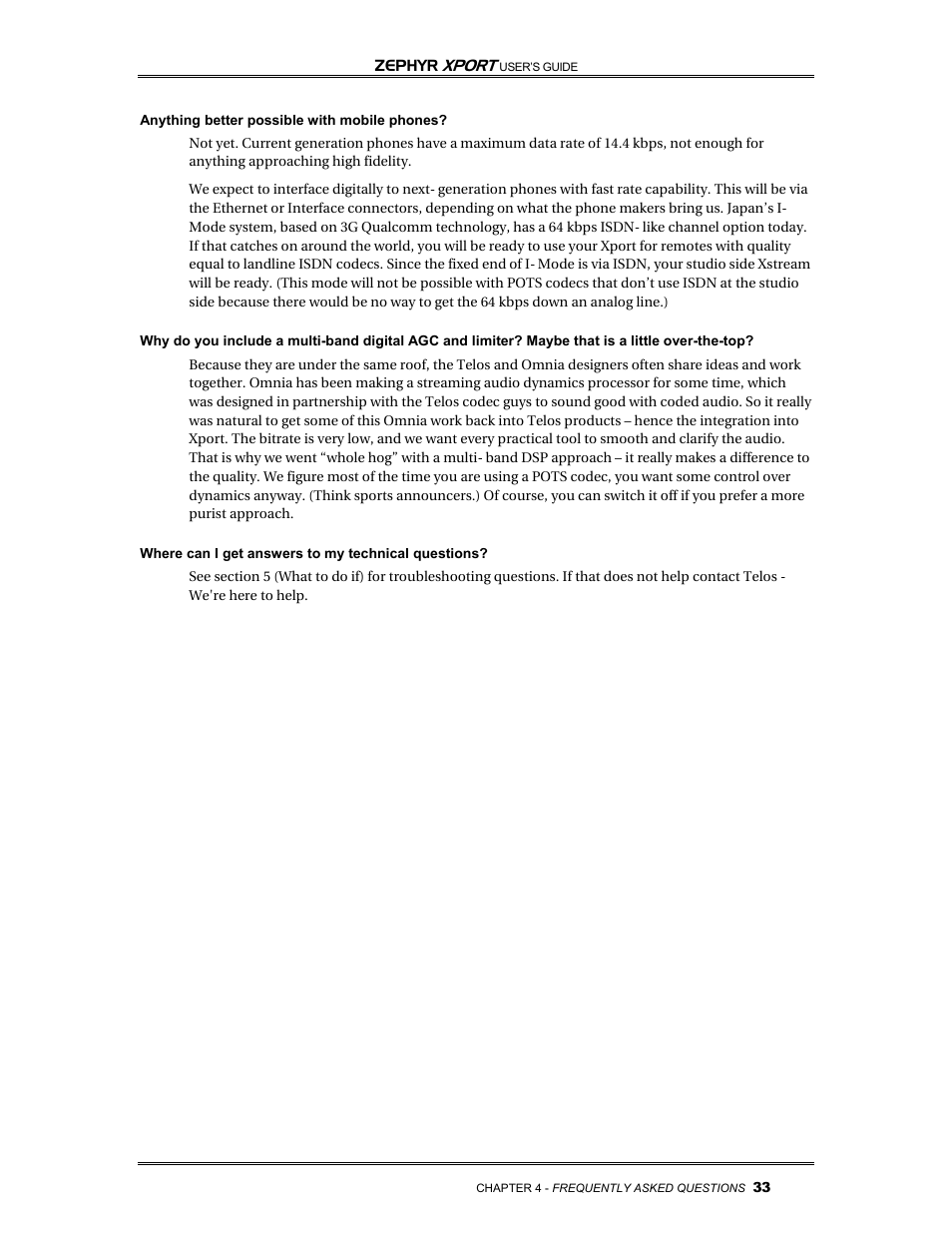 Telos Zephyr Xport User Manual | Page 43 / 57