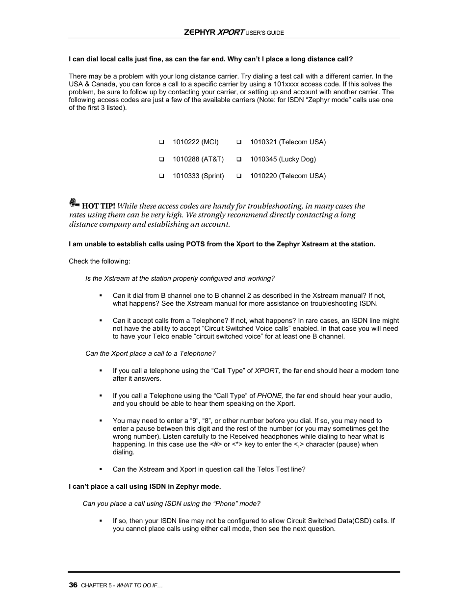 Telos Zephyr Xport User Manual | Page 46 / 57