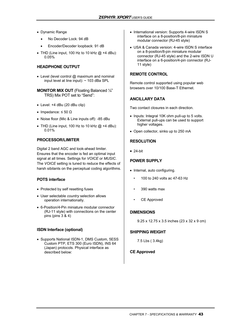 Telos Zephyr Xport User Manual | Page 53 / 57