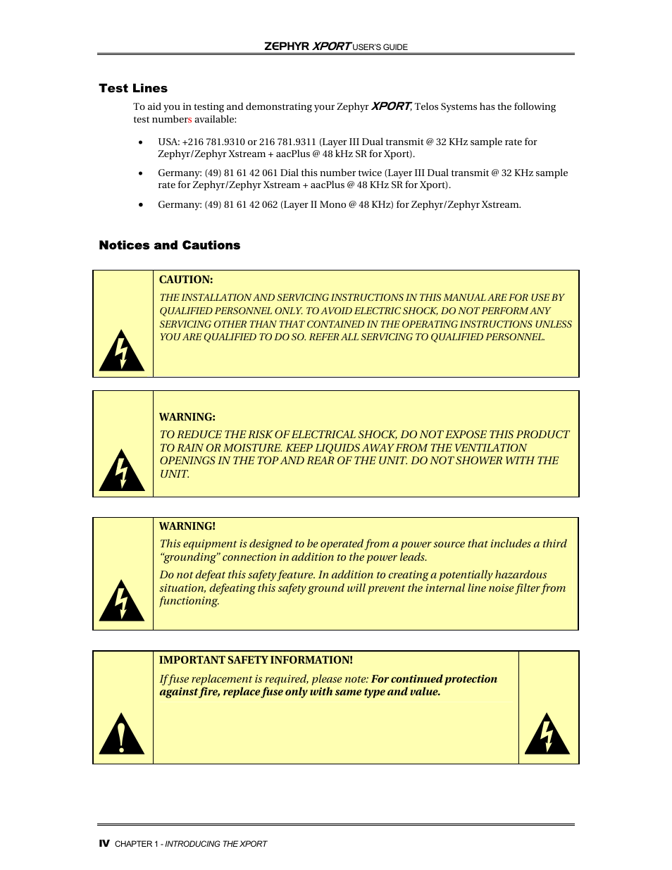 Telos Zephyr Xport User Manual | Page 6 / 57