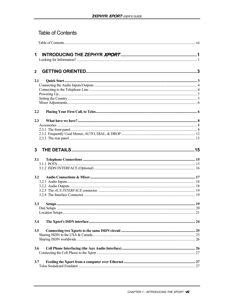 Telos Zephyr Xport User Manual | Page 9 / 57