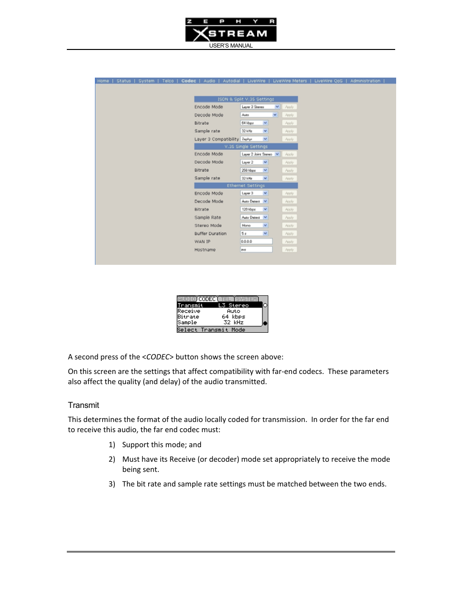 Telos Zephyr Xstream User Manual | Page 106 / 381