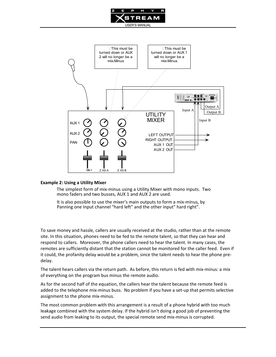 Utility mixer | Telos Zephyr Xstream User Manual | Page 197 / 381