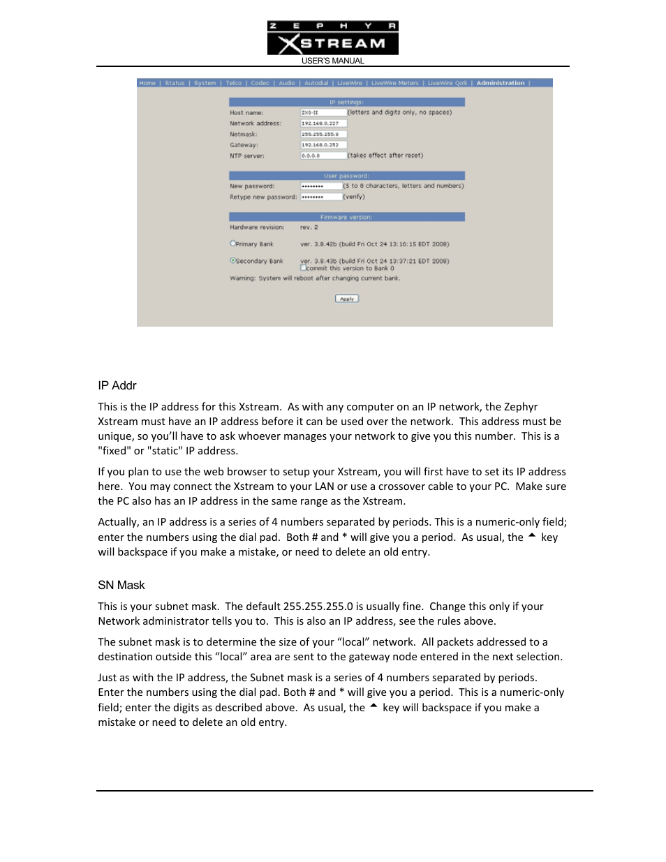 Telos Zephyr Xstream User Manual | Page 242 / 381