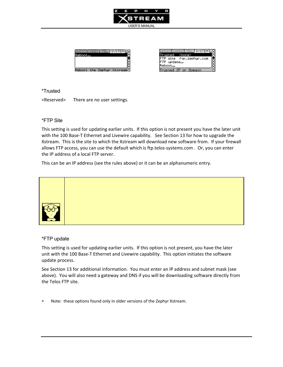 Telos Zephyr Xstream User Manual | Page 244 / 381