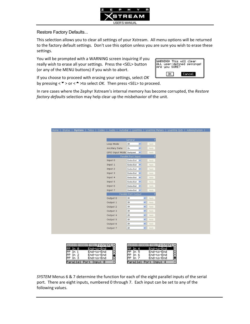 Telos Zephyr Xstream User Manual | Page 247 / 381