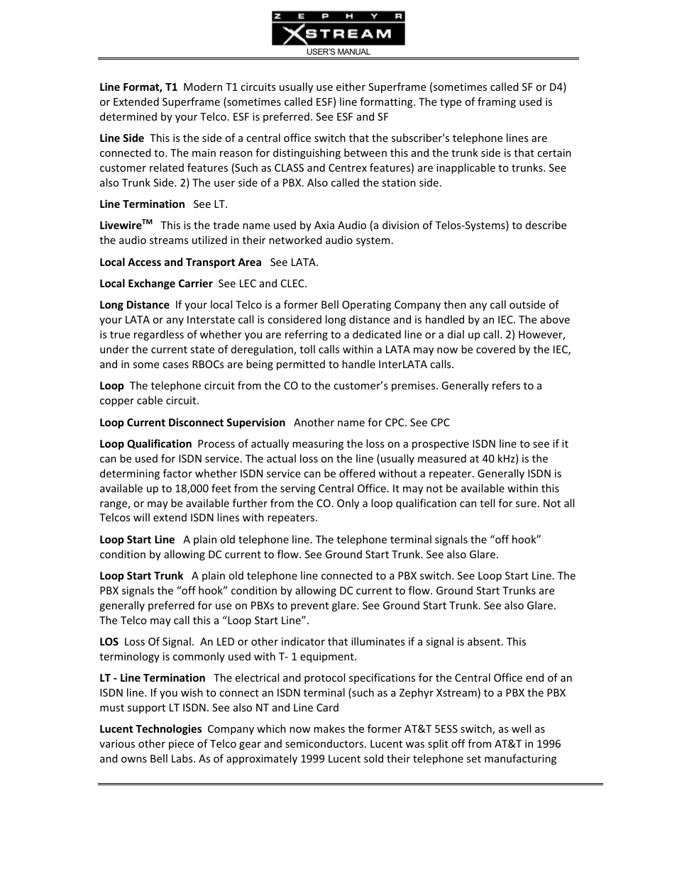Telos Zephyr Xstream User Manual | Page 367 / 381