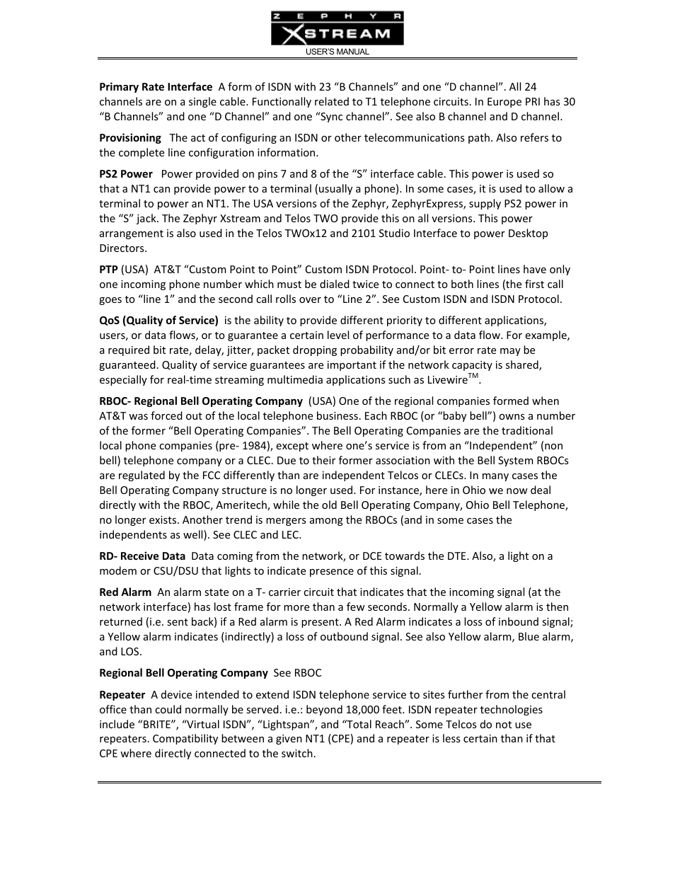 Telos Zephyr Xstream User Manual | Page 370 / 381
