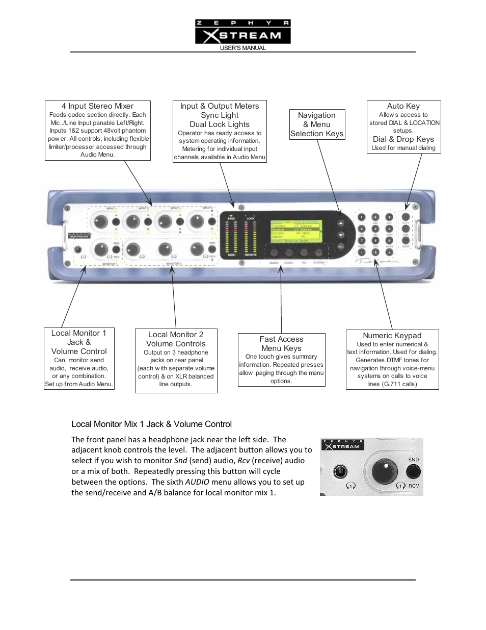 3 zephyr xstream mx/mxp front panel | Telos Zephyr Xstream User Manual | Page 50 / 381
