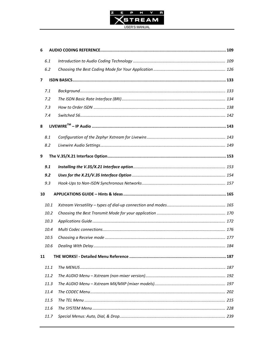 Telos Zephyr Xstream User Manual | Page 9 / 381