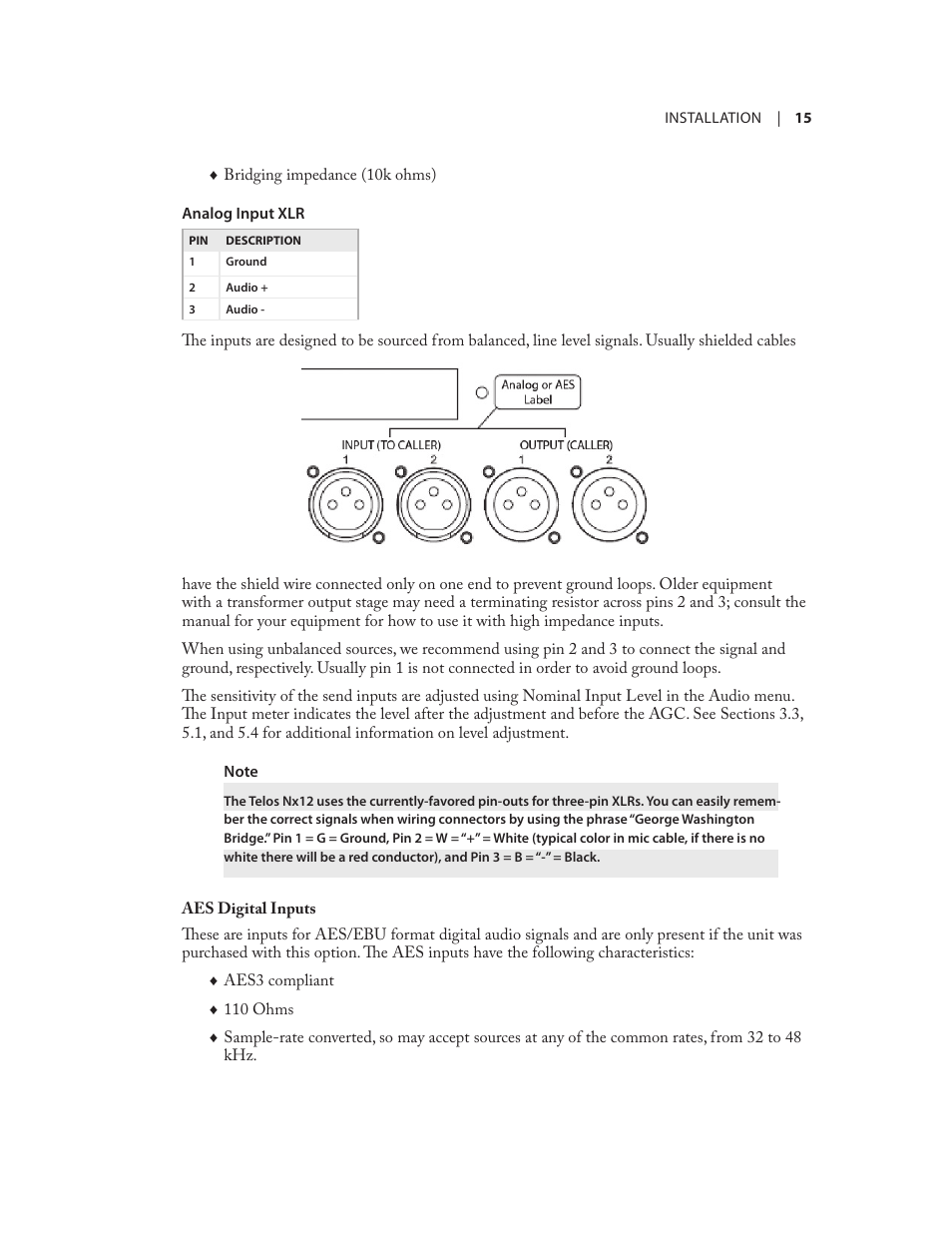 Telos NX12 User Manual | Page 25 / 133