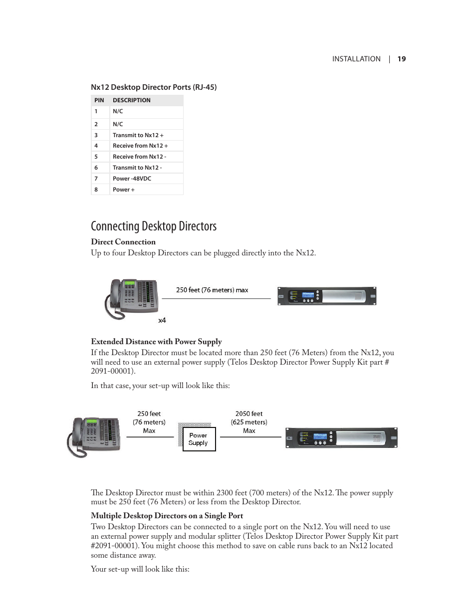 Connecting desktop directors | Telos NX12 User Manual | Page 29 / 133