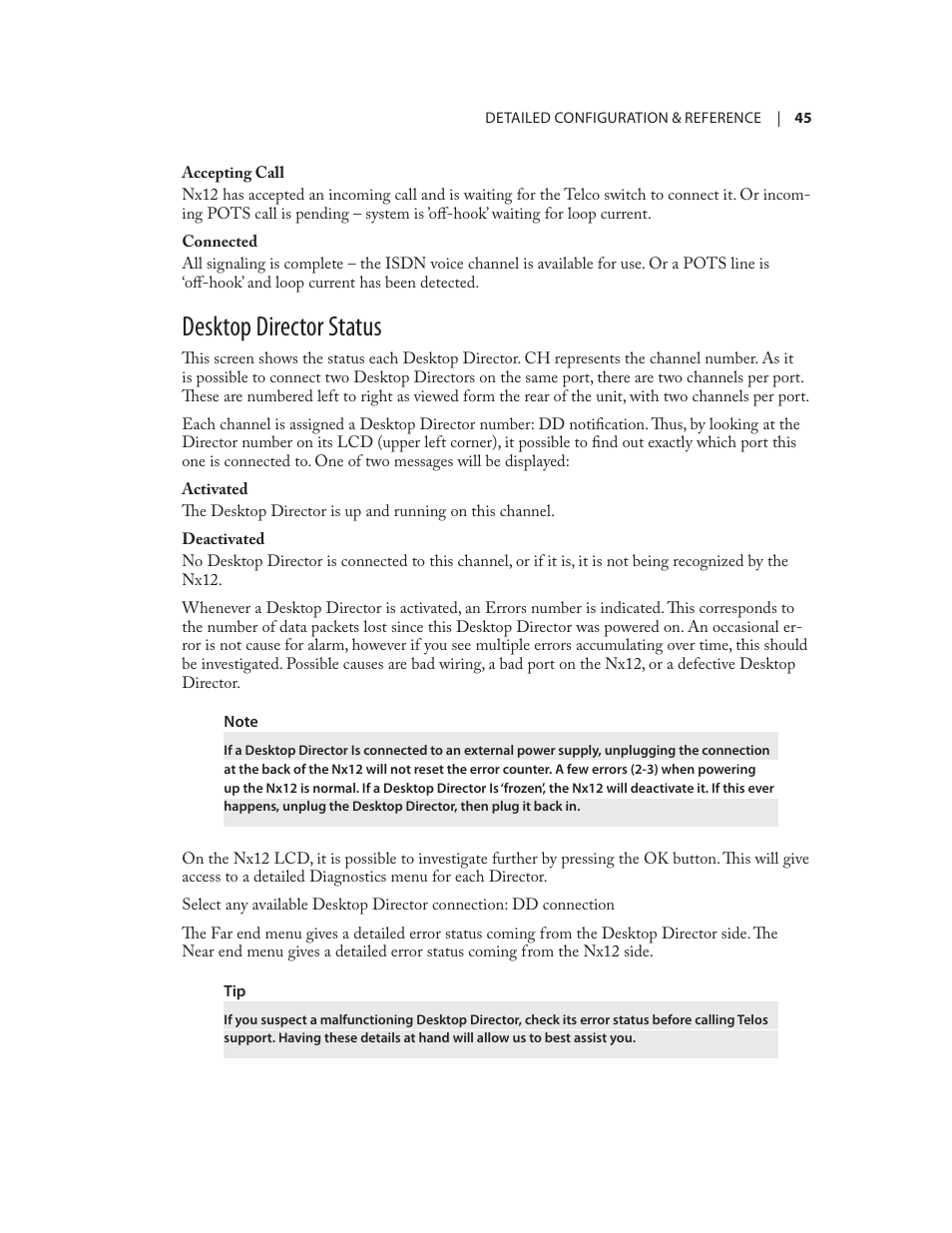 Desktop director status | Telos NX12 User Manual | Page 55 / 133