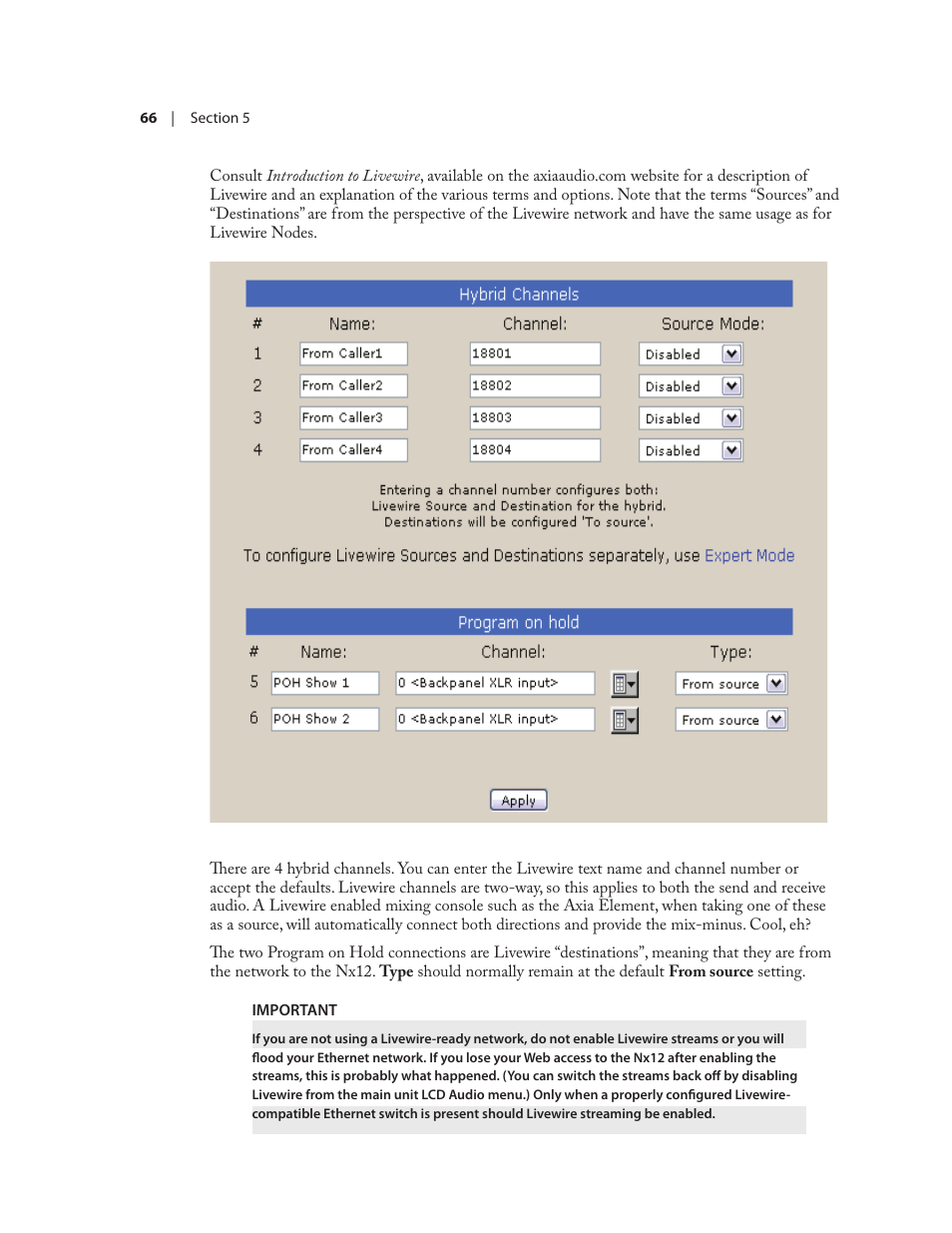 Telos NX12 User Manual | Page 76 / 133