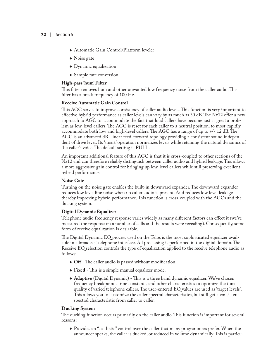 Telos NX12 User Manual | Page 82 / 133