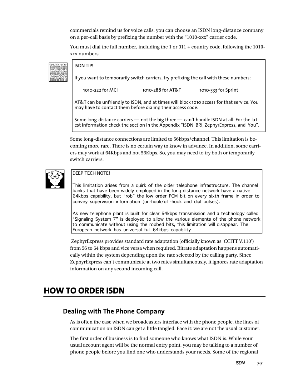 How to order isdn | Telos ZephyrExpress User Manual | Page 122 / 186