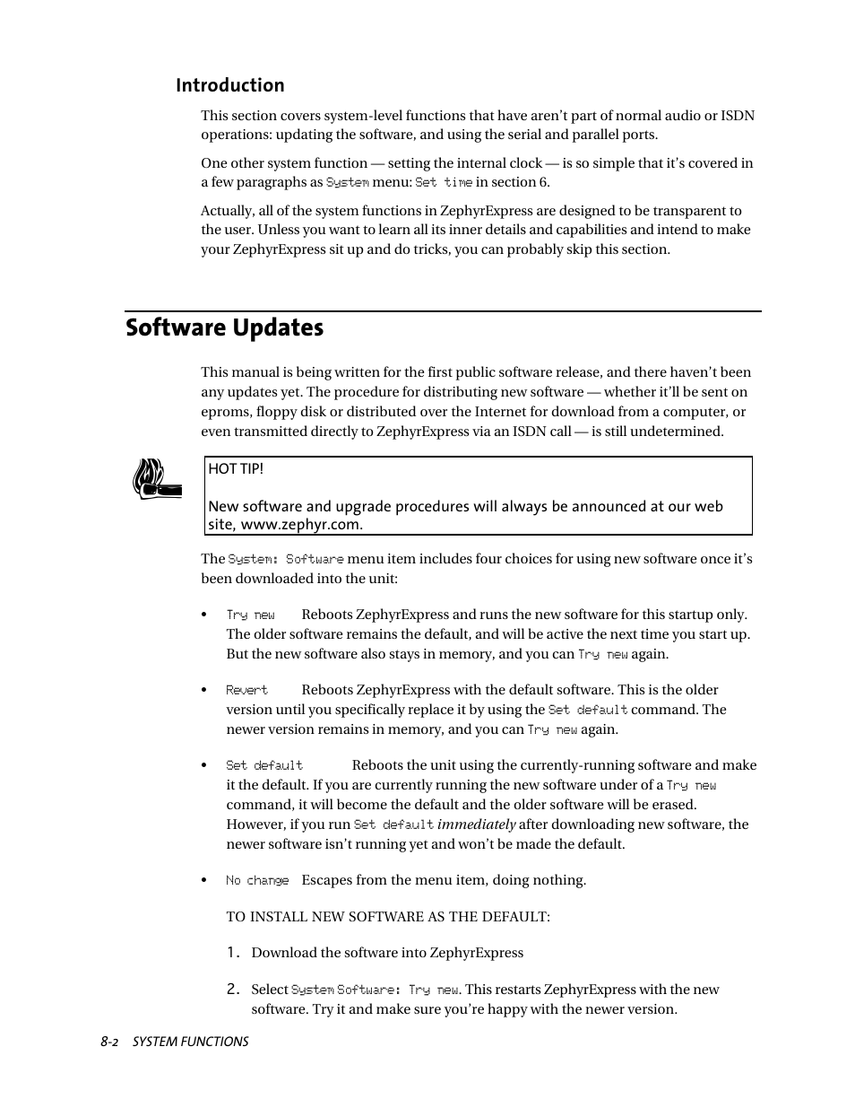 Software updates, Introduction | Telos ZephyrExpress User Manual | Page 131 / 186