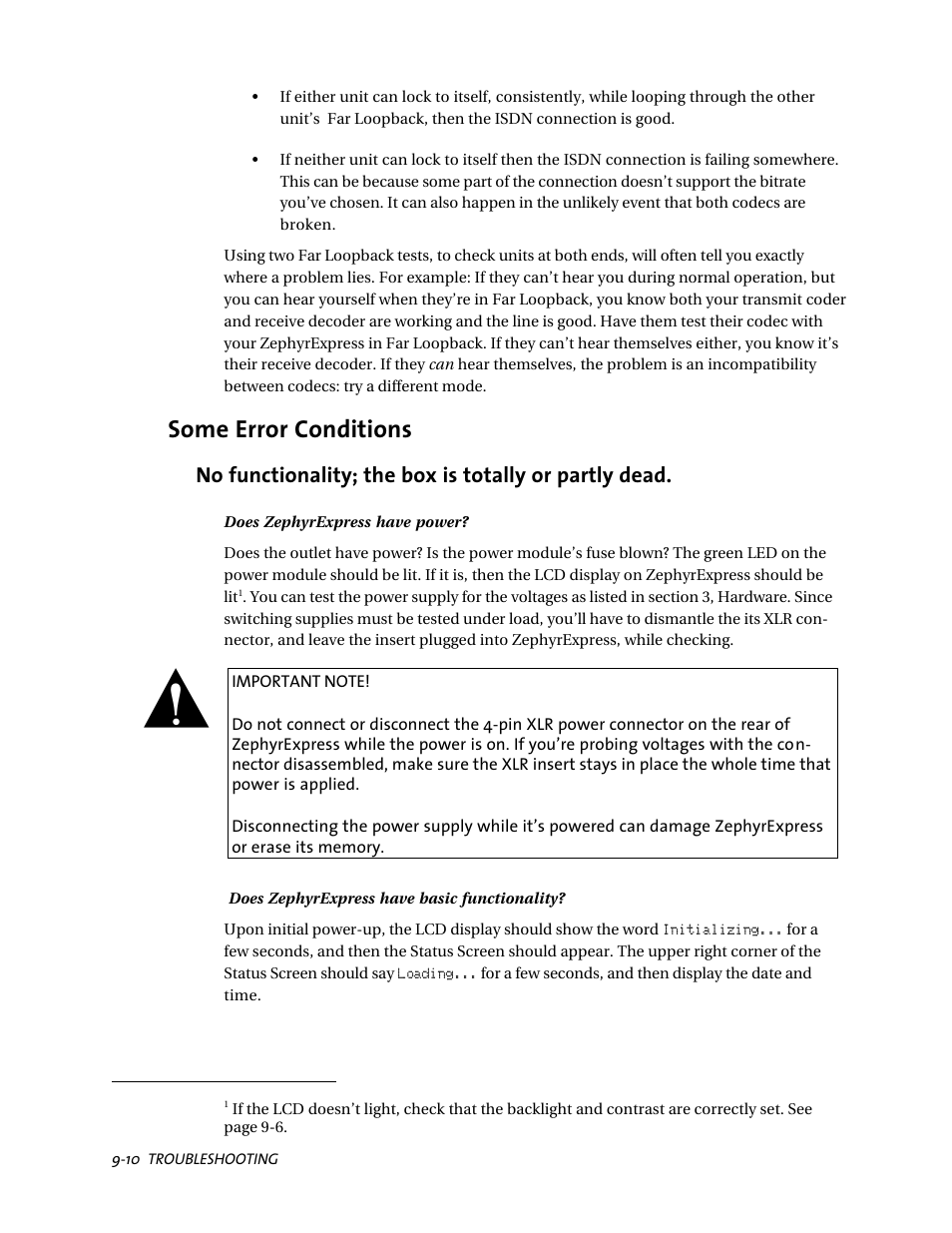 Some error conditions | Telos ZephyrExpress User Manual | Page 152 / 186