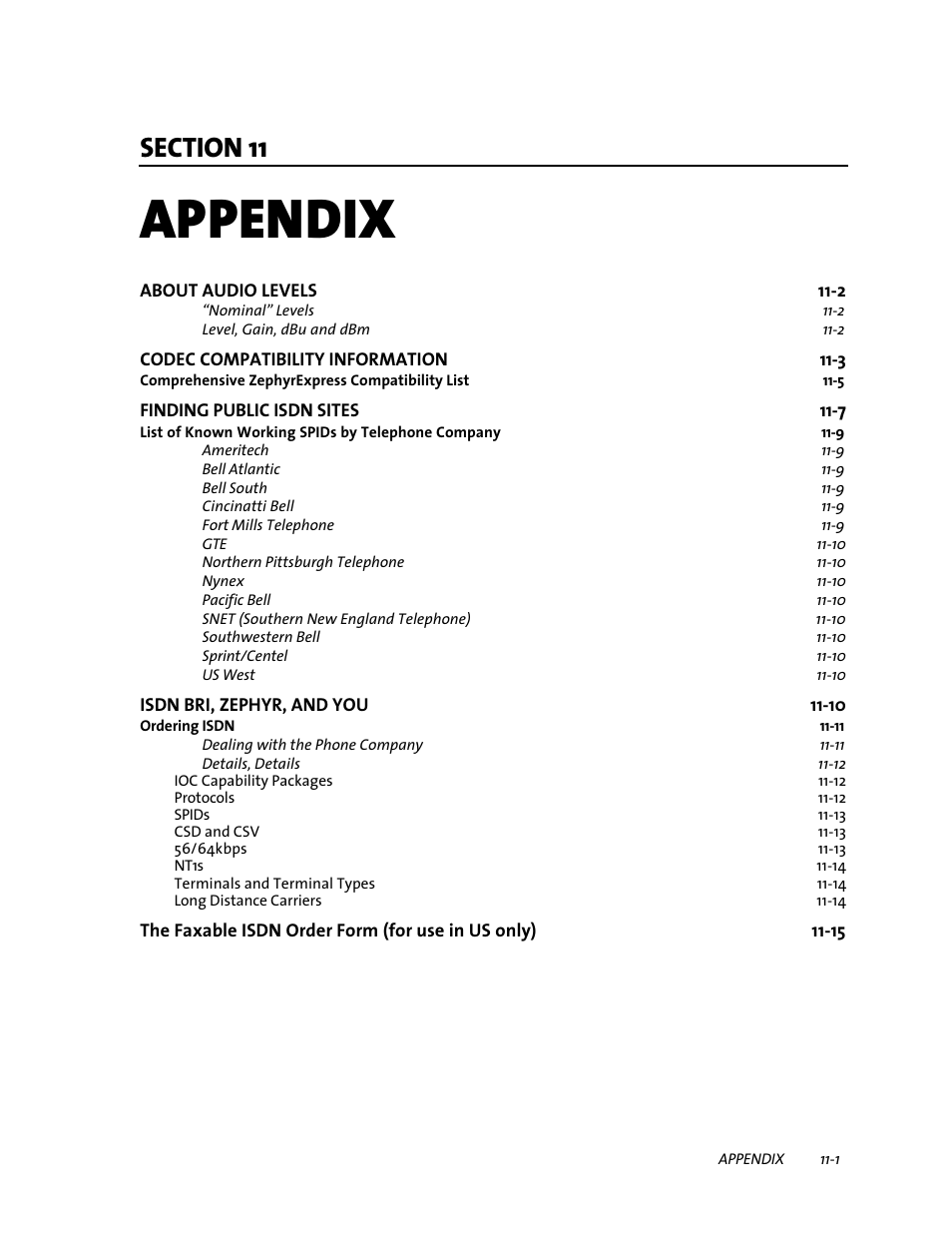 Appendix | Telos ZephyrExpress User Manual | Page 168 / 186