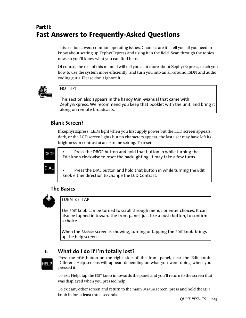 Fast answers to frequently-asked questions | Telos ZephyrExpress User Manual | Page 27 / 186