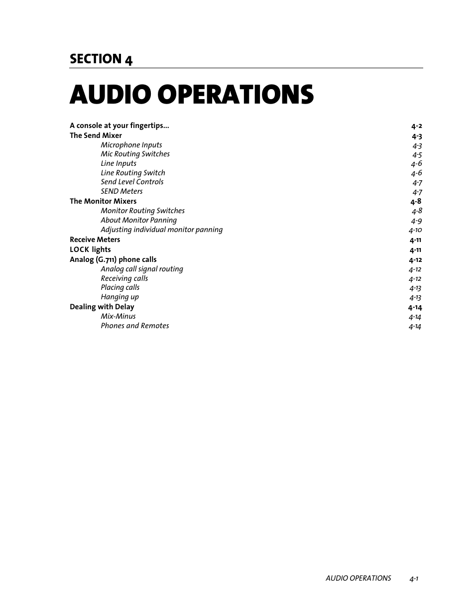 Audio operations | Telos ZephyrExpress User Manual | Page 63 / 186