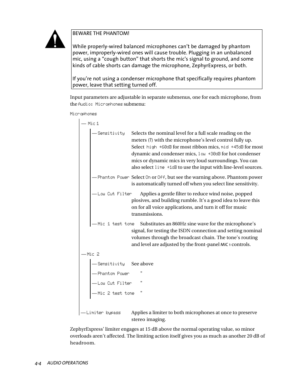 Telos ZephyrExpress User Manual | Page 66 / 186