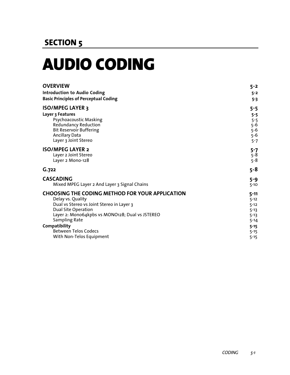 Audio coding | Telos ZephyrExpress User Manual | Page 79 / 186