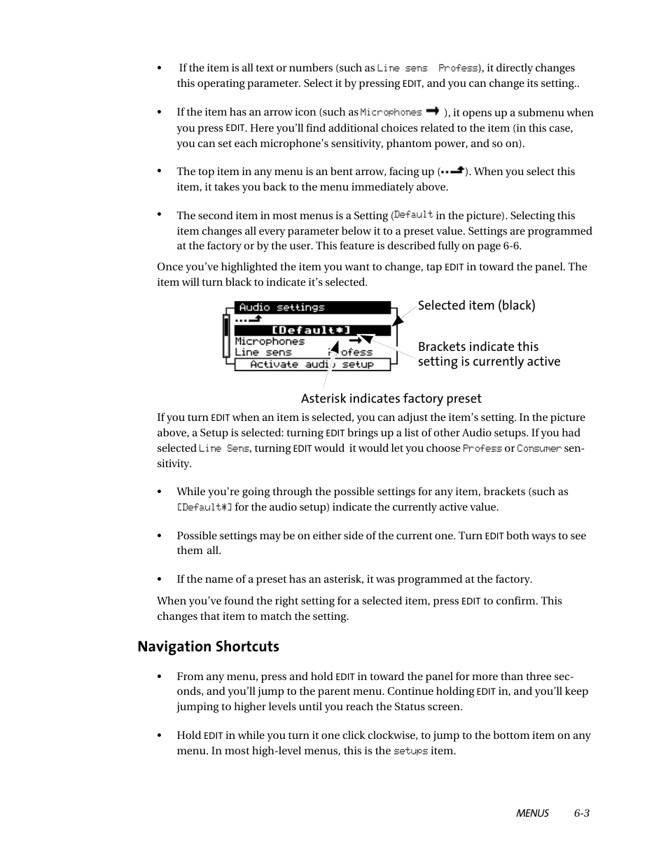 Navigation shortcuts | Telos ZephyrExpress User Manual | Page 98 / 186