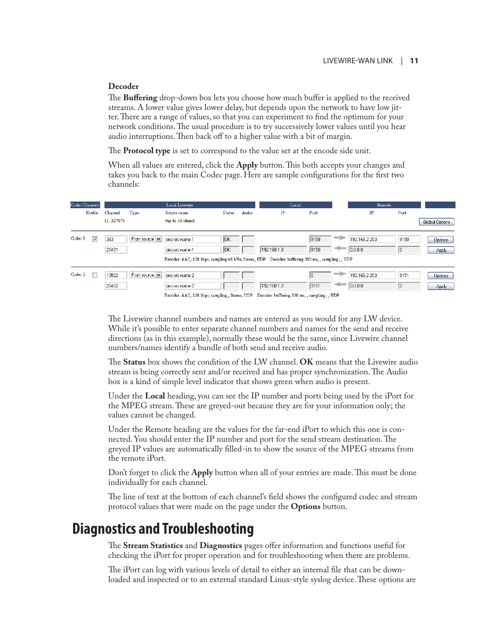 Diagnostics and troubleshooting | Telos Zephyr iPort User Manual | Page 17 / 39