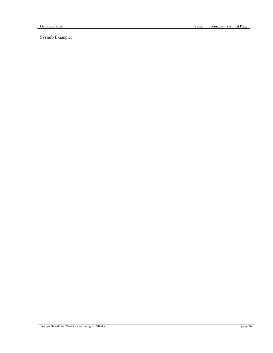 Trango Broadband TrangoLINK-45TM User Manual | Page 16 / 54