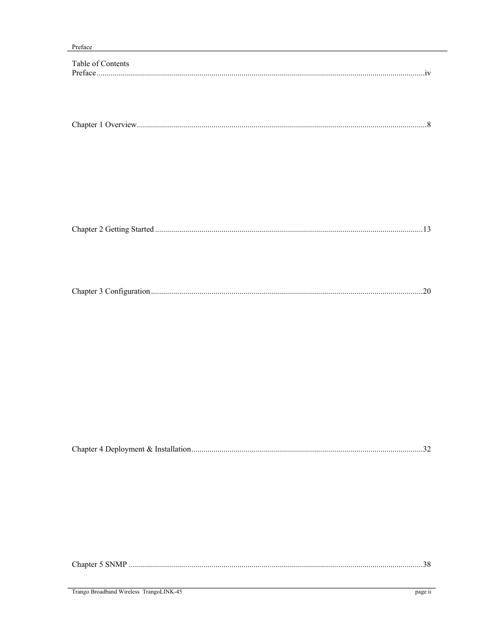 Trango Broadband TrangoLINK-45TM User Manual | Page 2 / 54