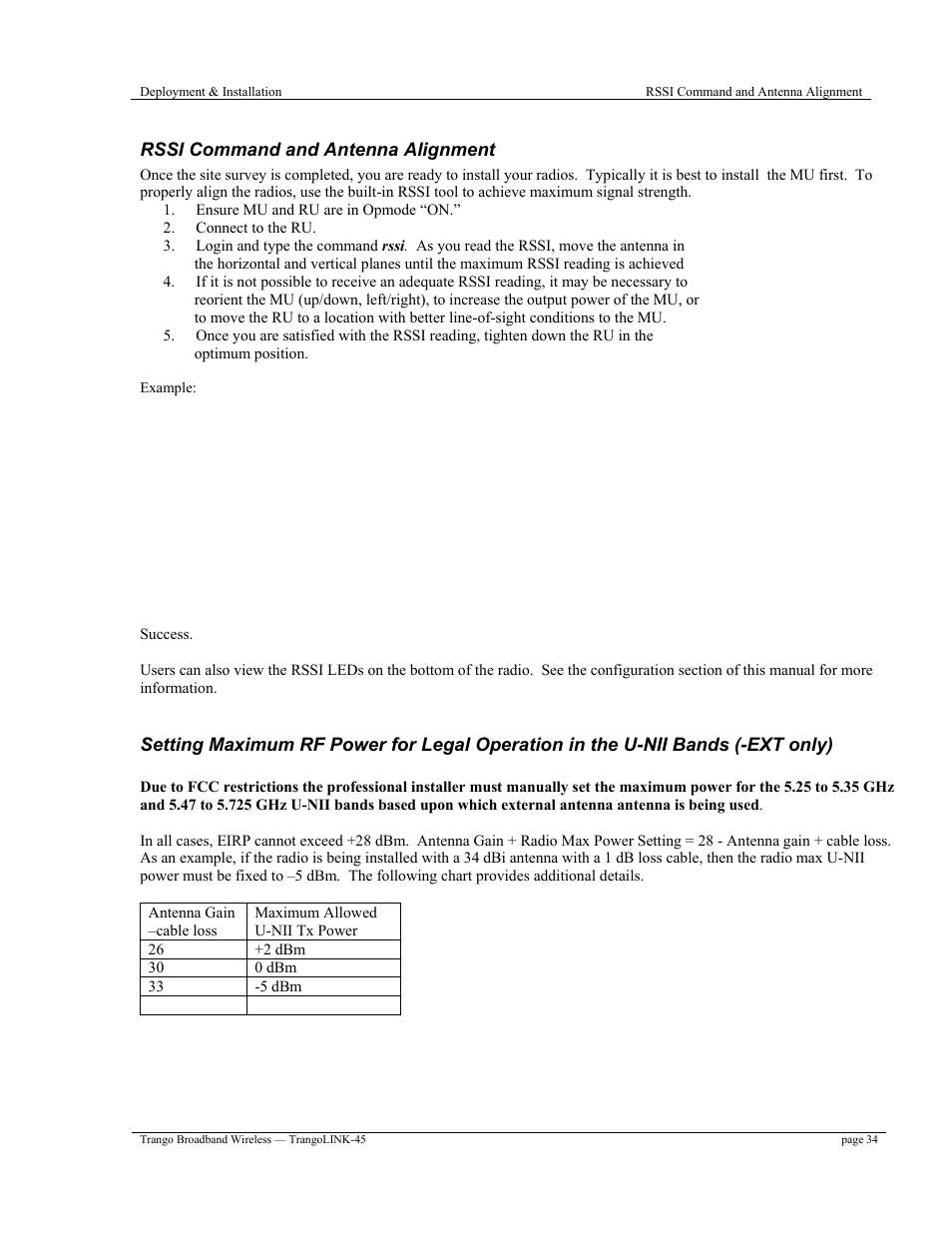 Trango Broadband TrangoLINK-45TM User Manual | Page 34 / 54